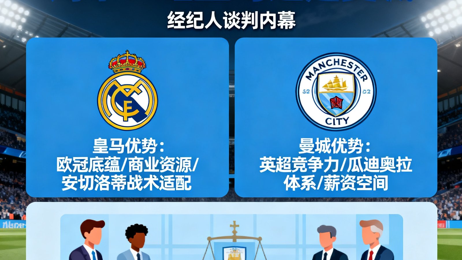转会窗独家分析：贝林厄姆下一站皇马还是曼城，经纪人谈判内幕